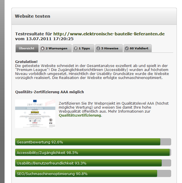 EBL Qualidator-Test